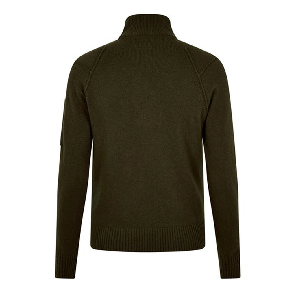 CP Company Lambswool Quarter Zipped Knit Sweatshirt - Green
